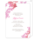 Pink Watercolor Damask Invitations Image 10 of 11